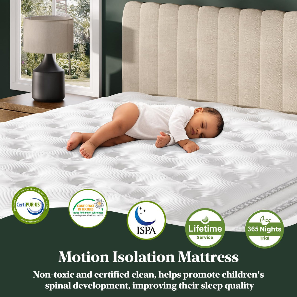 King Mattress, 14-Inch Luxury Hybrid Mattress, Fiberglass-Free Mattress in a Box with Gel-infused Memory Foam, Individual Pocket Spring for Motion Isolation-Edge Support,CertiPUR-US,10-Year Warranty FP FLEXPEDIC