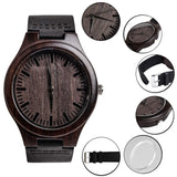 Fodiyaer Custom Engraved Wood Watch Gifts for Fiancé Husband Boyfriend Men Groomsmen Him As Personalized Anniversary Christmas Birthday Father Day Graduation Valentine's Wooden Idea Fodiyaer
