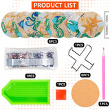 Ocean Diamond Art Coasters Kit for Adults, 8PCS DIY Diamond Painting Coaster Crafts with Holder, Mosaic Gem Art Craft Kits, Diamond Dotz Painting Accessories, Arts and Crafts Gift for Women & Teens Asbondy