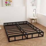 Maenizi 9 Inch Full Size Box Spring, Heavy Duty Metal Box Spring Bed Base with Fabric Cover, Mattress Foundation, Easy Assembly, Noise Free, Black Maenizi