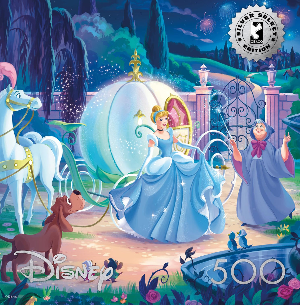 Buffalo Games - Silver Select -Disney - Cinderellas Carriage - 500 Piece Jigsaw Puzzle for Adults -Challenging Puzzle Perfect for Game Nights - Finished Size is 21.25 x 15.00 Buffalo Games