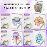 3Pcs Adult Coloring Book Spiral Bound, Mandala Coloring Book for Adult Relaxation, Original Design with 72 Patterns, Thick Paper One Sided Design, Hand-Drawn Design, Anxiety Relief Mindfulness Gifts CKMOREL