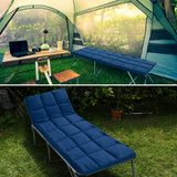 Cot Mattress Topper (Improved Thickness), Quilted Cot Pads for Camping, Soft Comfortable Sleeping Cot Mattress Pad Only, Camping Mattress Pad 75"x30" for Camp Cot/Rv Bunk/Narrow Twin Beds, Navy SPRINGSPIRIT