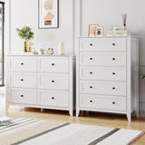 IDEALHOUSE 5 Chest of Drawer Dresser, Modern White Storage Organizer with Drawers for Bedroom, Living Room, Entryway, 42.5'' Tall IDEALHOUSE