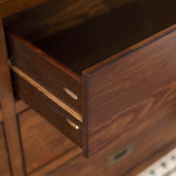 Walker Edison Traditional Simple Wood Accent Entryway Console Sideboard Living Room Storage Shelf, 6 Drawer, Walnut Walker Edison