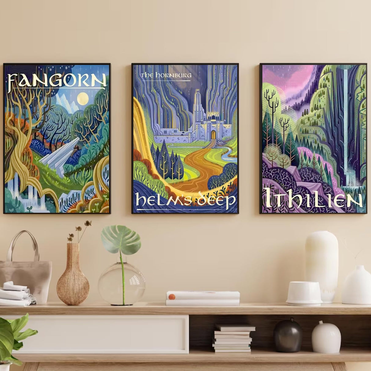 6Packs Ring Art Diamond Art Kits for Adults,Abstract Landscape Diamond Painting Kits,DIY 5D Fairy Dust Diamond Art Painting Kits,Magic Castle Gem Art Painting Kits for Home Wall Decor 12x16inch Yijingtop