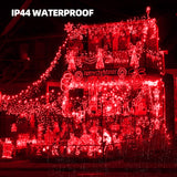 Uptotop Christmas 100 Count String Light, 20FT Plug in Waterproof String Light Decorations for Party Carnival Supplies, Outdoor Yard Garden Decor (RED) Uptotop