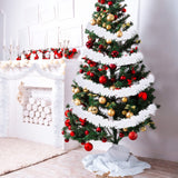 Dingion 59 Feet Christmas Tinsel Garlands Metallic Twist Garland Hanging Garland Ornaments for Halloween Christmas Tree Party Supplies Indoor and Outdoor Decoration(Shinny,White) Dingion