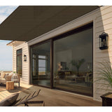 Patio 8' x 16' Pergola Canopy Replacement Shade Cover Universal Outdoor Sun Shade Cloth with Weighted Rods, Shade Screen for Gazebo Deck Porch Balcony, Brown Patio