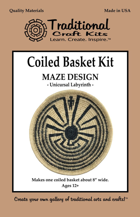 Coiled Basket Kit - Maze Design Traditional Craft Kits