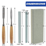 Lulu Home 13 PCS Wood Chisel with Canvas Bag, Wood Carving Tool Set Including Steel Beveled Chisel Tools with Rubber Handles, Rasps and Sharpening Stones for Woodworking Lulu Home