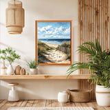Lxmsja Sandy Beach Paint by Numbers Kit for Adults, Coastal Scene Acrylic Paint by Numbers for Adults Beginner, DIY Craft Supplies Oil Painting Kits for Home Wall Decor 16x20 inch (No Frame) Lxmsja