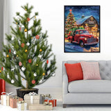 Christmas Diamond Painting Kits for Adults Red Truck Diamond Art Kits for Adults DIY 5D Diamond Painting Kits for Beginners Home Wall Decor 12x16inch Mandun