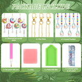 Tradder 6 Pcs Diamond Painting Wind Chimes Spring Diamond Painting Kit Double Sided Elf Ornaments with Crystal Pendant 5D Diamond Art for Spring Home Garden Hanging Ornament Tradder
