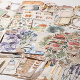 Luyoaozy 200Pcs Vintage Scrapbook Supplies Pack Kit for Junk Journal Bullet Aesthetic Paper Stickers Stuff Journaling Planners Diary Botanical Collage Luyoaozy