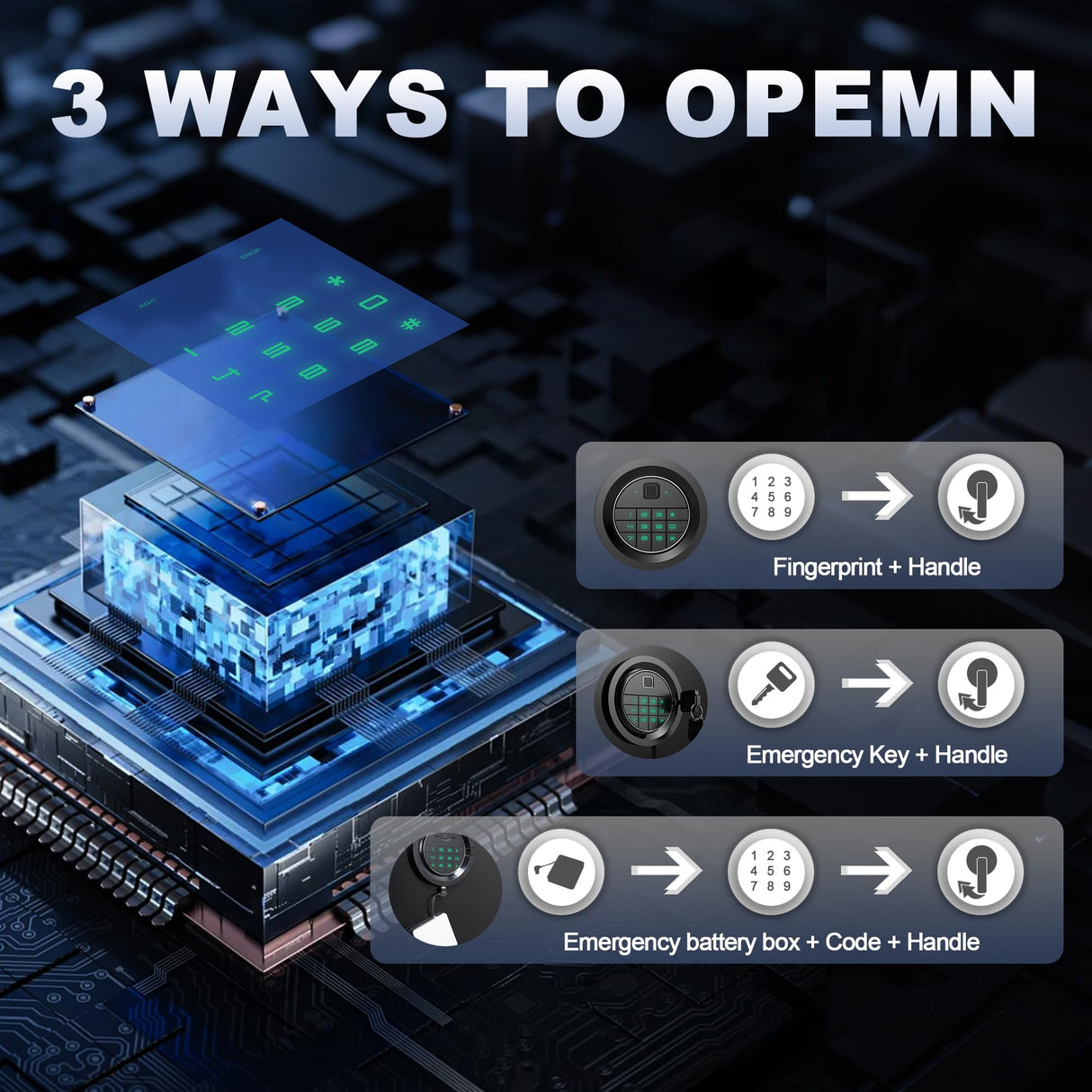 4-6 Gun Safe, Large Gun Safes for Rifle & Pistol Storage, Gun Cabinet for Rifles and Shotguns, Quick Access Rifle Safe with Removable Gun Rack, Long Gun Safe with Dual Alarm & Interior Storage Cabinet BONANO