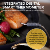 Nuwave Diamond Induction Cooktop, New & Improved Electric Burner with Probe, 91 Temps 50°F to 500°F, 6.5” Heating Coil, Shatter-Proof Ceramic Glass, 3 Wattage Settings, Ideal for Dorms, RVs & Apts Nuwave