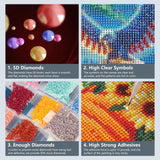 SJUTOUCI Truck Diamond Painting Kits for Adults, Diamond Art Kits for Beginners, DIY 5D Full Drill Diamond Dots Gem Craft Art Home Wall Decor 12x12 inch, Eagle SJUTOUCI