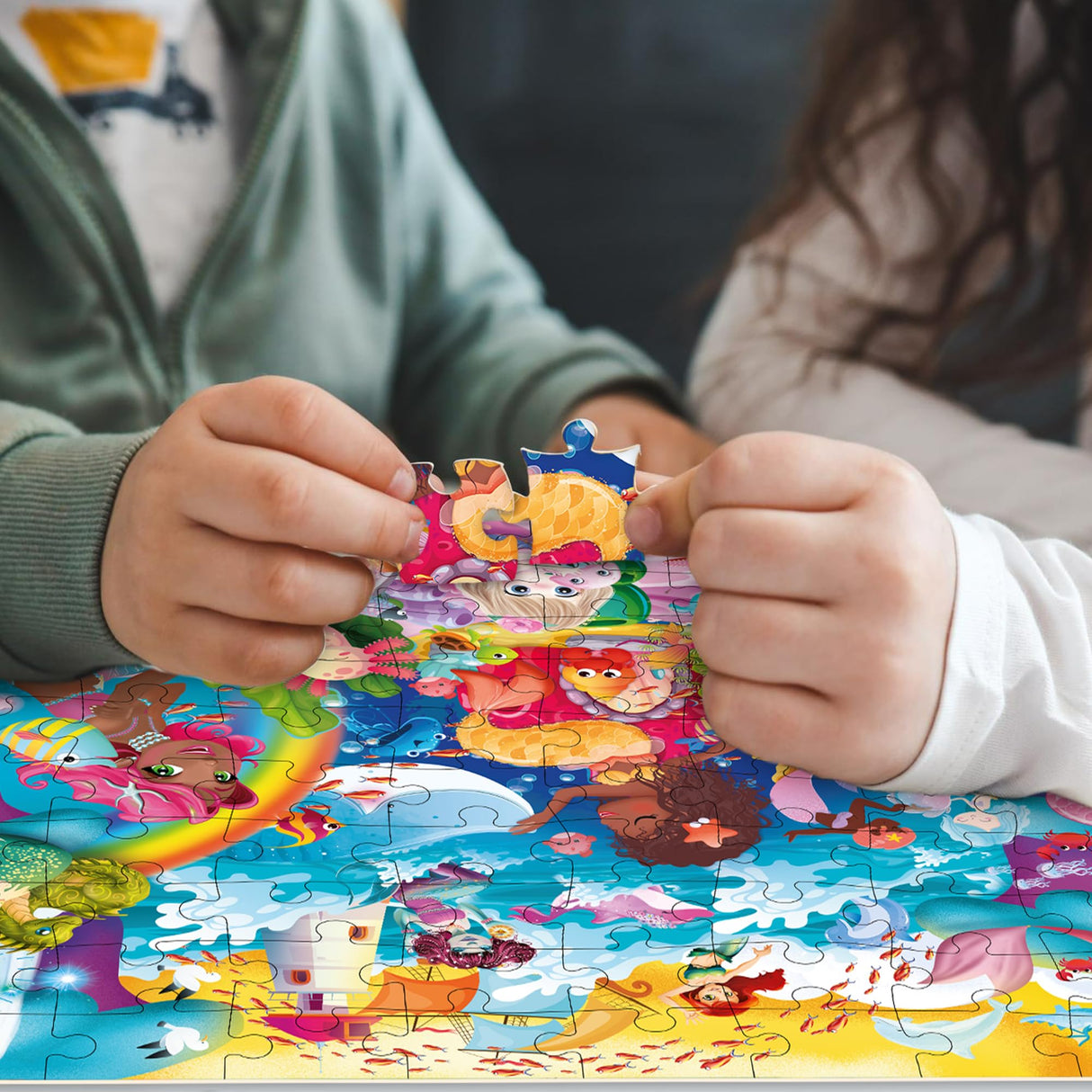 QUOKKA 100 Piece Puzzles for Kids Ages 8-10 – 3XSET Puzzles for Kids Ages 4-6 – Search & Find Mermaids Unicorns Kid Activities Included for 5-8 Year Old – Toddler Learning Toy Game Gift for Girls QUOKKA