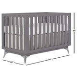 Dream On Me Harper 4-In-1 Convertible Crib In Storm Grey, Greenguard Gold & JPMA Certified, 3 Mattress Height Settings Dream On Me