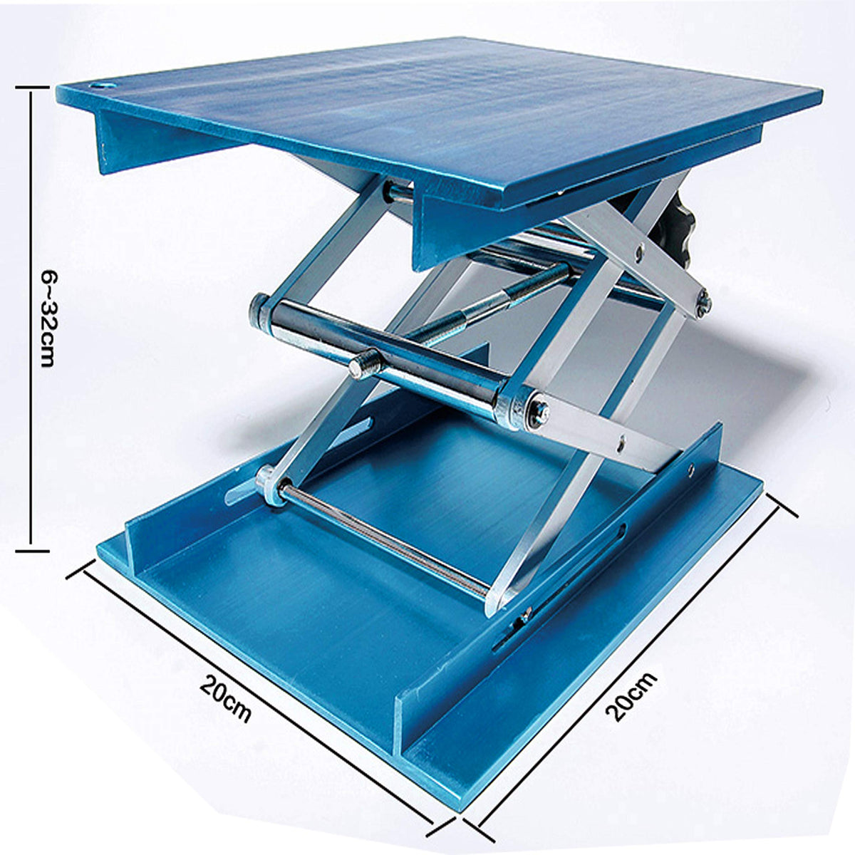 OESS Lift Table Lab Stand Lifter Scientific Scissor Lifting Jack Platform 8''X 8'' Aluminium Oxide OESS