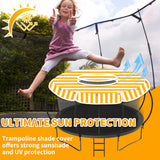 HMOCK Trampoline Shade Cover 16 Ft Round with Air Vent Anti-UV No Standing Water Suitable for 16Ft Round Trampoline Accessories 16ft Yellow HMOCK