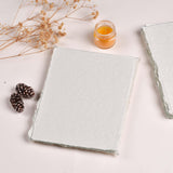 LEATHER VILLAGE Watercolor Paper, 140lb(300gsm), 6x4 Inches, 25 Sheets, Handmade Deckle Edge Paper, Textured, Mixed Media, Cold Press Pad for Calligraphy, Sketching, Crafts and Painting LEATHER VILLAGE