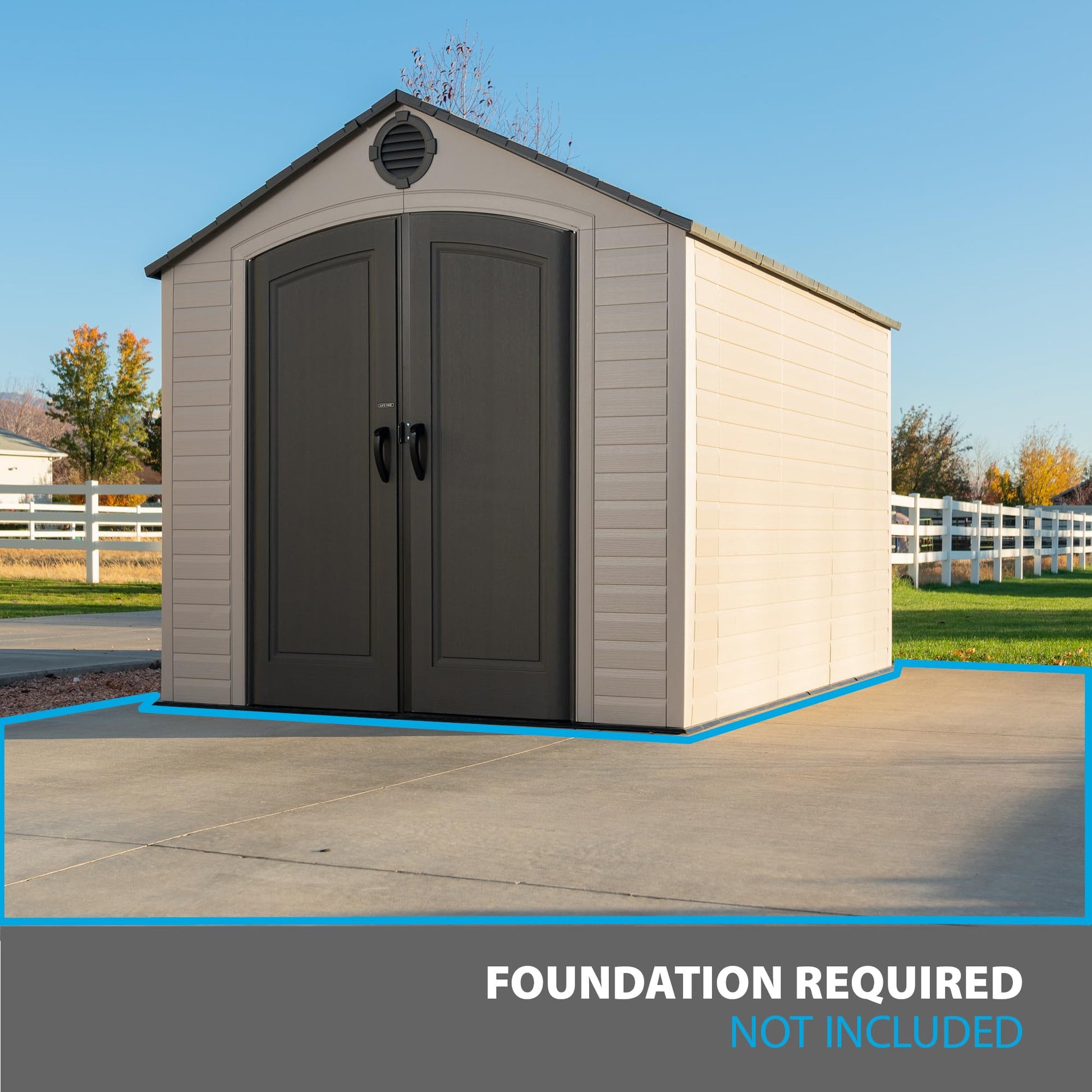 Lifetime Outdoor Storage Shed, 8 x 10 Feet - WoodArtSupply