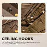 YOLENY 12' x 18' Hardtop Gazebo, Metal Gazebo with Aluminum Frame, Double Galvanized Steel Roof, Curtains and Netting Included, Metal Gazebos Pergolas for Patios, Garden, Parties, Lawns YOLENY