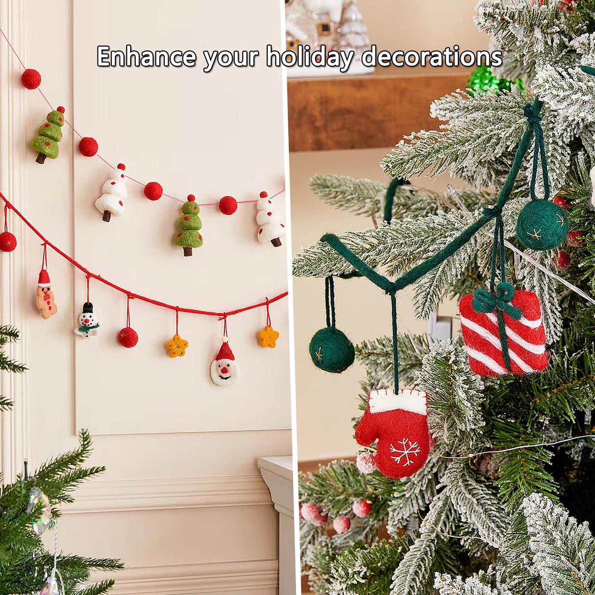 SORDIM Christmas Jute Twine String, 656 Feet Holiday String Rope, Red Green Jute for Gift Wrapping, Craft Making (2pcs) SORDIM