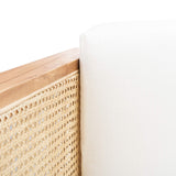 Safavieh Couture Helena French Mid-Century Natural and Beige Rattan Daybed, Single Extra Large Safavieh