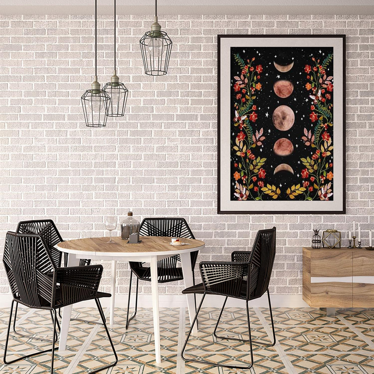 2 Pack Diamond Painting Kits for Adults,5D DIY Mushroom Forest Full Drill Round Art Gems with Moon Diamond Art Perfect for Home Wall Decor Diamond Dotz Inch12x16 REKKNA