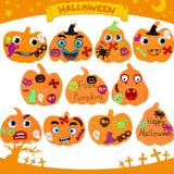 Max Fun 312PCS Halloween Pumpkin Foam Stickers, Halloween Craft Kit for Kids Bulk Glitter Set DIY Self-Adhesive Halloween Decoration Max Fun
