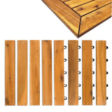 Edges for Interlocking Deck Tiles | Snap Together Edge for Wooden Flooring | Floor Decking Tile Edge - 12 x 12 Acacia Hardwood Outdoor Flooring Patio, Wooden Floor Balcony (Edge Straight 8 Pack) Majestick Goods