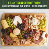 GREENER CHEF 36 Inch 4XL Extra Large Cutting Board with Lifetime Replacements - Wood Butcher Block Cutting Board - Bamboo Stove Top Cover for Extra Countertop Space - Giant Wood Charcuterie Board Greener Chef