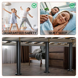 YUEYIN Under Bed Metal Support Legs, Adjustable Height Bed Frame Support Leg, Bed Slat Support Leg for Heavy Duty/Wooden/King/Queen Bed Frame (7"-12.6" (4pcs)) YUEYIN