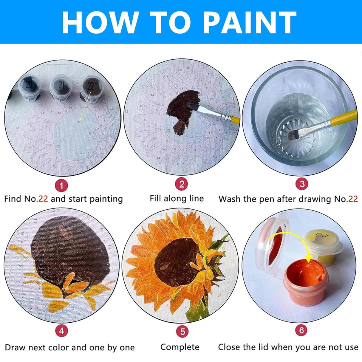 Jethami 2 Pack Paint by Numbers for Adults Beginner, Rocky Mountain National Park Landscape DIY Canvas Art Kit for Home Decor 16x20 in Jethami