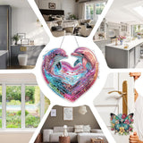 SKRYUIE Hanging Diamond Art Kits for Adults Pendant Dolphin, Special Shaped Crystal DIY Diamond Painting Kit, Acrylic Board Wreath Pendants Double Sided, Home Decor 7.48 x 7.32 Inch c1 SKRYUIE