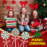 3 Pieces Christmas Table Decorations Wood Candy Set, Red and Green Christmas Tiered Tray Decor,Rustic Christmas Candy Table Decorations for Home Tables (Red and Green) Sereliy