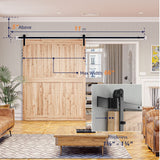 SMARTSTANDARD 11ft Barn Door Hardware kit, Barn Door Track, Sliding Door Hardware kit, Smoothly and Quietly -Heavy Duty Sturdy -Easy to Install, Fit 60"-66" Wide Door Panel (I Shape Hanger) SMARTSTANDARD