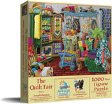 SUNSOUT INC - The Quilt Fair - 1000 pc Jigsaw Puzzle by Artist: Joseph Burgess - Finished Size 20" x 27" - MPN# 38857 SunsOut