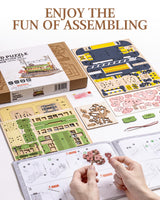 Wowood 3D Wooden Puzzles for Adults-Sakura Journey Tram, Model Car Kits Building Set for Adults, DIY Hobby Craft Kits Creative Gift STEM Toy for Girls Boys (223PCS) Wowood