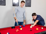 Spartan 6-ft Pool Table with Table Tennis Top - Black with Red Felt Hathaway