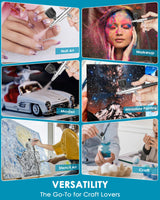 JarryStart Airbrush Kit with Air Compressor, Intuitive 50 PSI High Pressure Air Brush with 0.2/0.3/0.5mm Nozzles & Cleaning Sets, Perfect for Modeling, Painting, Nails, Makeup, Cake Decorating JarryStart