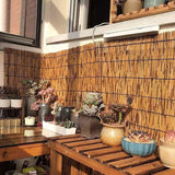 Privacy Fencing Bamboo Privacy Screen Natural Reed Fencing Rolls Balcony Screen Decorative Fences Backyard Divider Easy to Cut for Outdoor Privacy Screening(90 * 800cm(3 * 26ft)) WoodArtSupply
