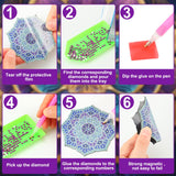 Frienda 30 Pcs Diamond Painting Refrigerator Magnets Spring Diamond Art Magnet Kits for Adults Summer Mandala Flower Cat Fridge Stickers for Beginners Adults Kids DIY Craft Gifts Home Decors(Mandala) Frienda