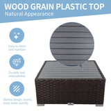 Welpatio Outdoor Patio Furniture Sets, 7 Pieces PE Rattan Wicker Outdoor Sectional Sofa Patio Conversation Set with Cushions and Coffee Table, Dark Brown/Gray Welpatio