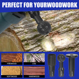 3 PCS Upgraded Wood Grinder Ball Gouge with 5/8-11 Thread for 4 1/2 and 5 Inch Angle Grinder Attachments, Power Carving Tools with Sphere Rotary Burr Carbide Steel Electric for Wood Hollowing Slotting Pomsare