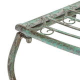 SAFAVIEH Outdoor Collection Abia Victorian Antique Dark Green Wrought Iron 50-inch Wide Tree Bench SAFAVIEH