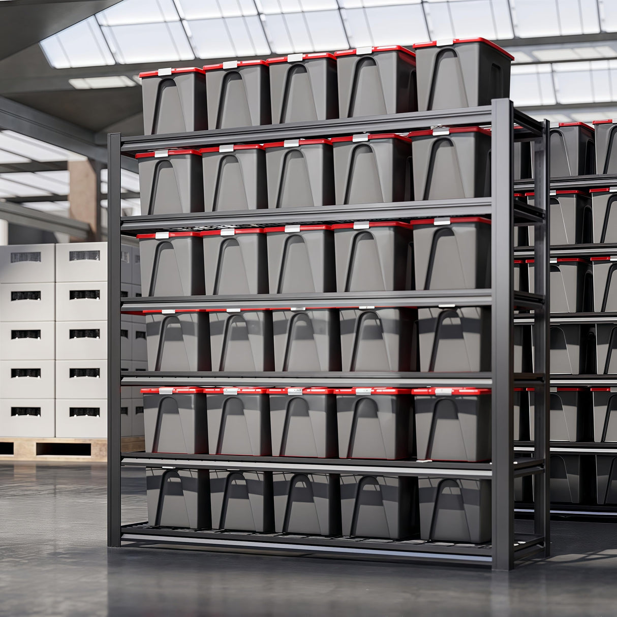 LI JIU HOME 6T 62" W x 24" D x 84" H Garage Shelving Heavy Duty Metal Shelving 4200LBS Storage Shelves Adjustable Metal Shelves for Storage Industrial Garage Shelves for Warehouse Basement LI JIU HOME